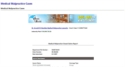 Desktop Screenshot of medicalmalpracticecases.info